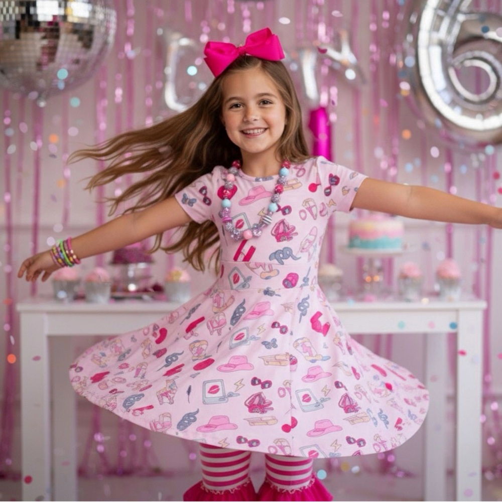 Taylor swift twirl dress necklace girls Valentine gift party TS Swiftie dress 8